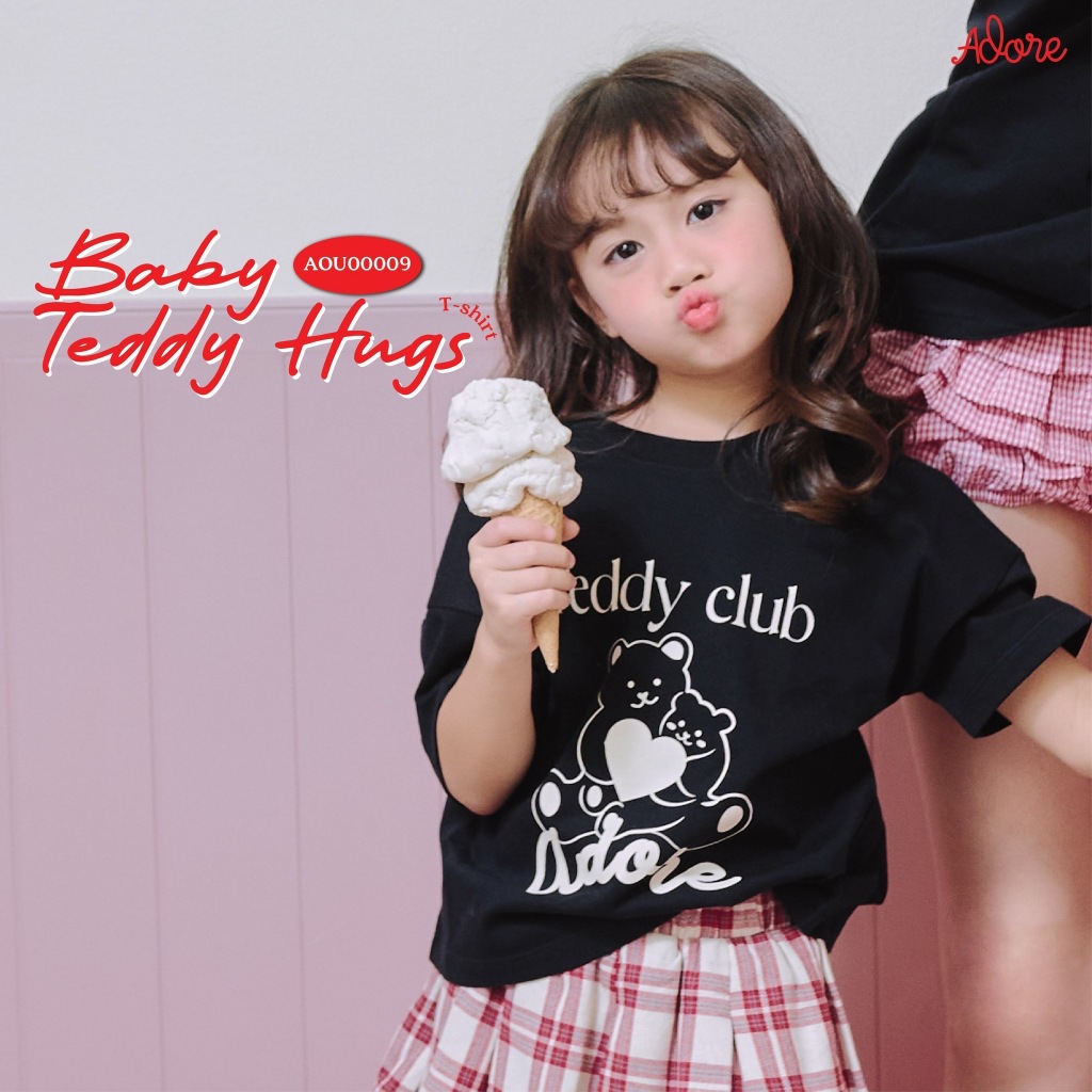 FLAT2112 AOU00009 : BABY TEDDY HUGS T-SHIRT