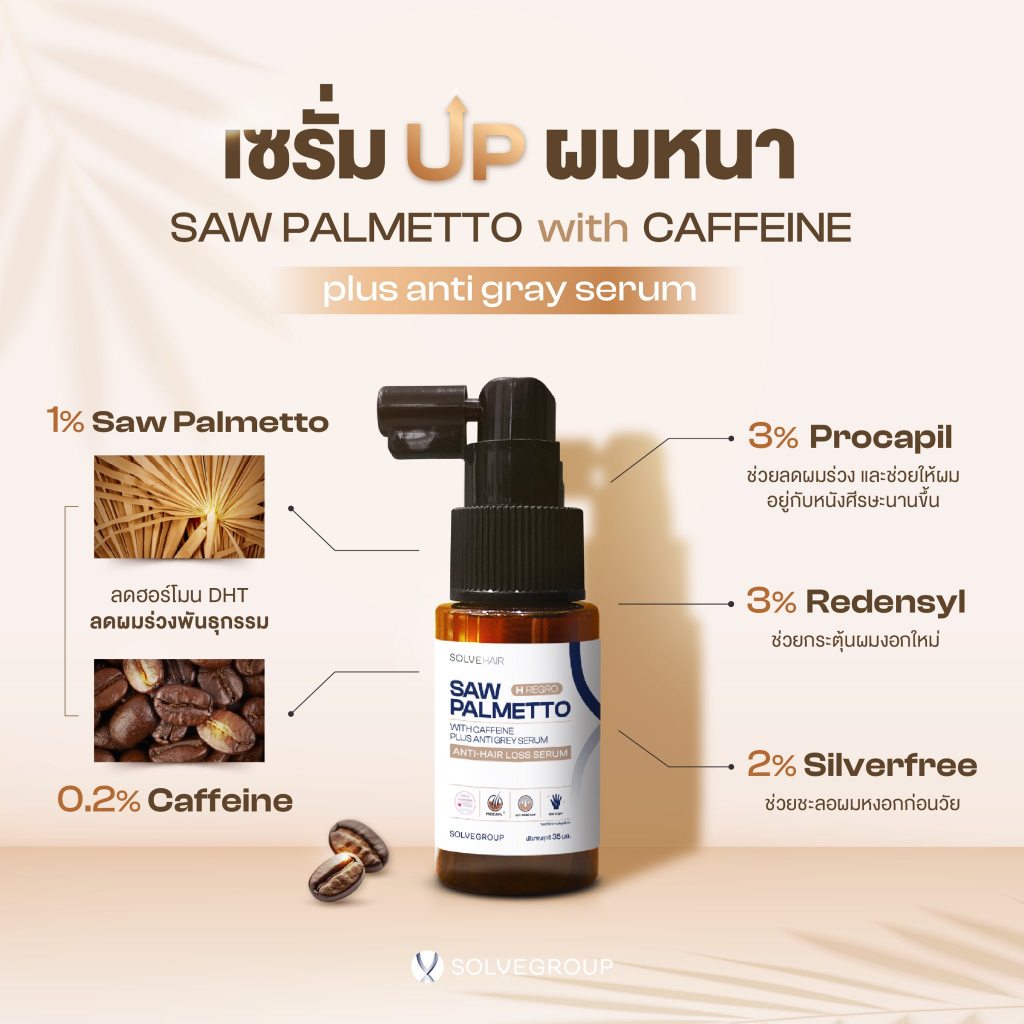 Solve Hair Anti Gray Serum + Solve Hair Shampoo แชมพู และเซรั่ม - รูปที่ 2