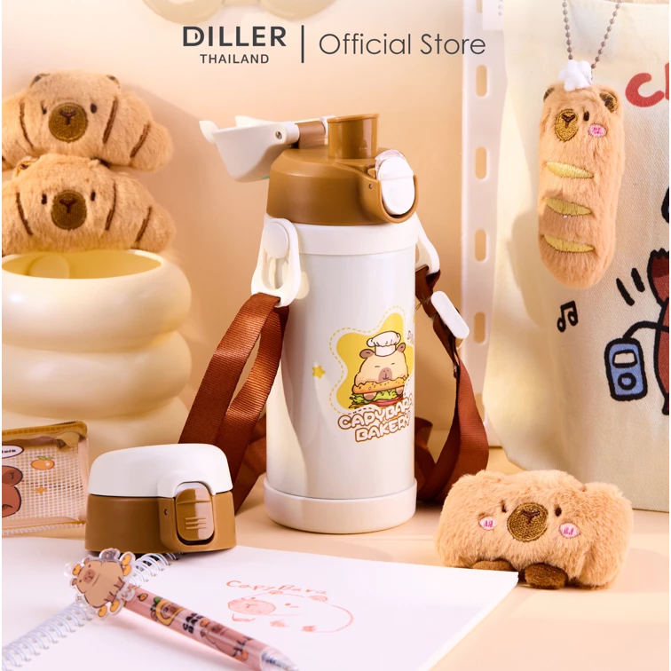 (พร้อมส่งจากไทย) Diller Thermal bottles กระติกน้ำเด็กเก็บอุณหภูมิ รุ่นขายดี สเตนเลส 2 ชั้น เก็บความเย็น 24 ชั่วโมง thumbnail 9