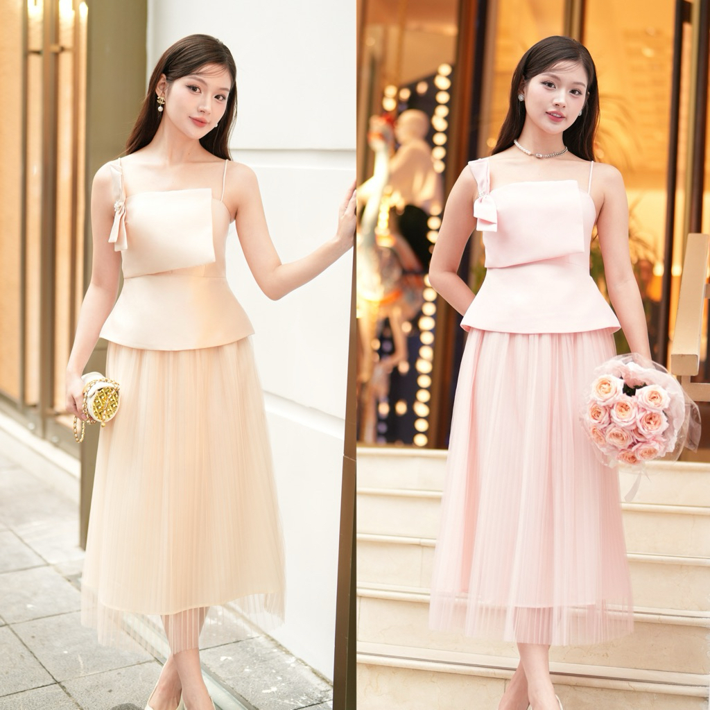 Capheny Vanilla Tulle Set