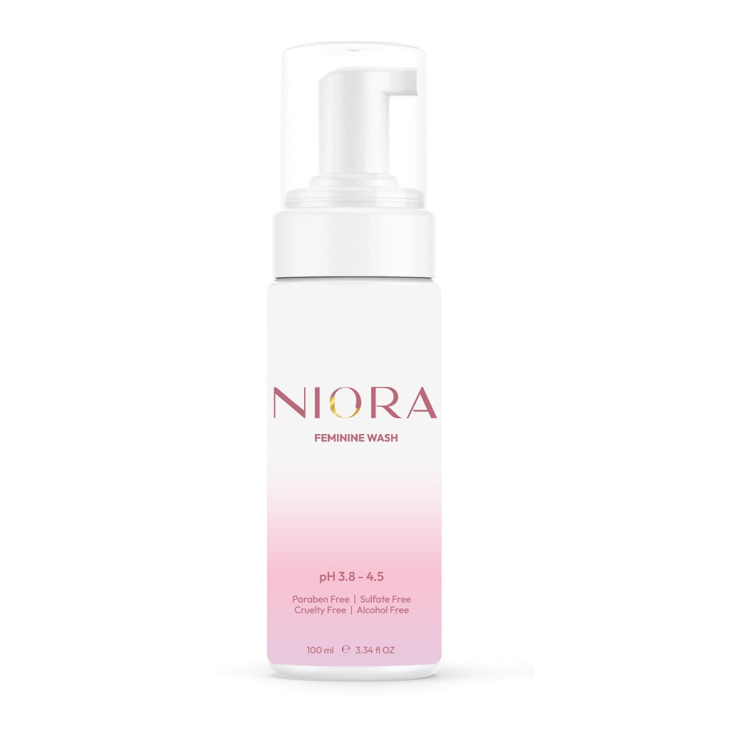 NIORA Feminine Wash มูสทำความสะอาดจุดซ่อนเร้น pH3.8-4.5 กลิ่น Rose Velvet ขนาด 100 ml.