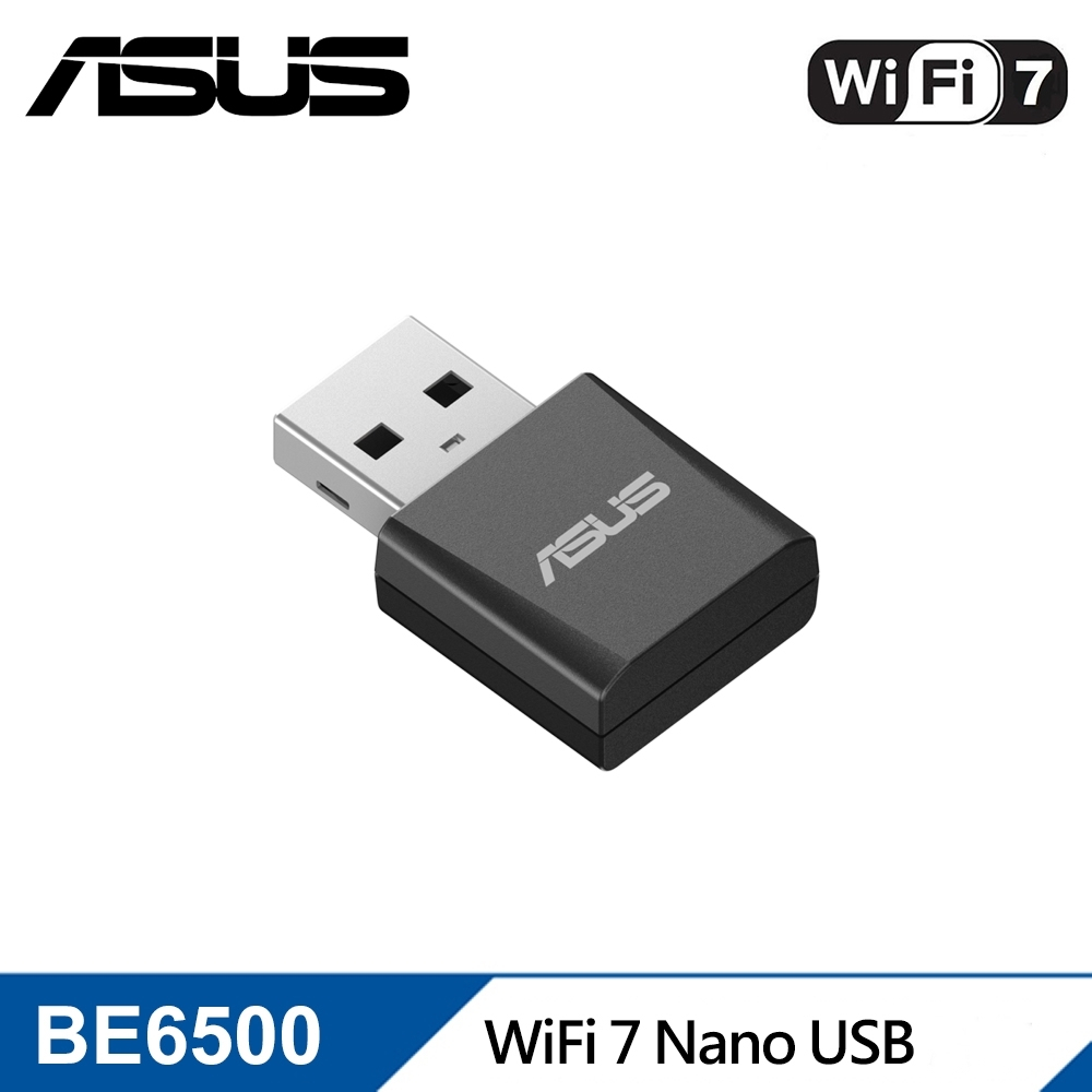 ยูเอสบีไวไฟ ASUS (USB-BE92 NANO) TRI-BAND BE6500 WIFI 7 NANO USB ADAPTER WIRELESS