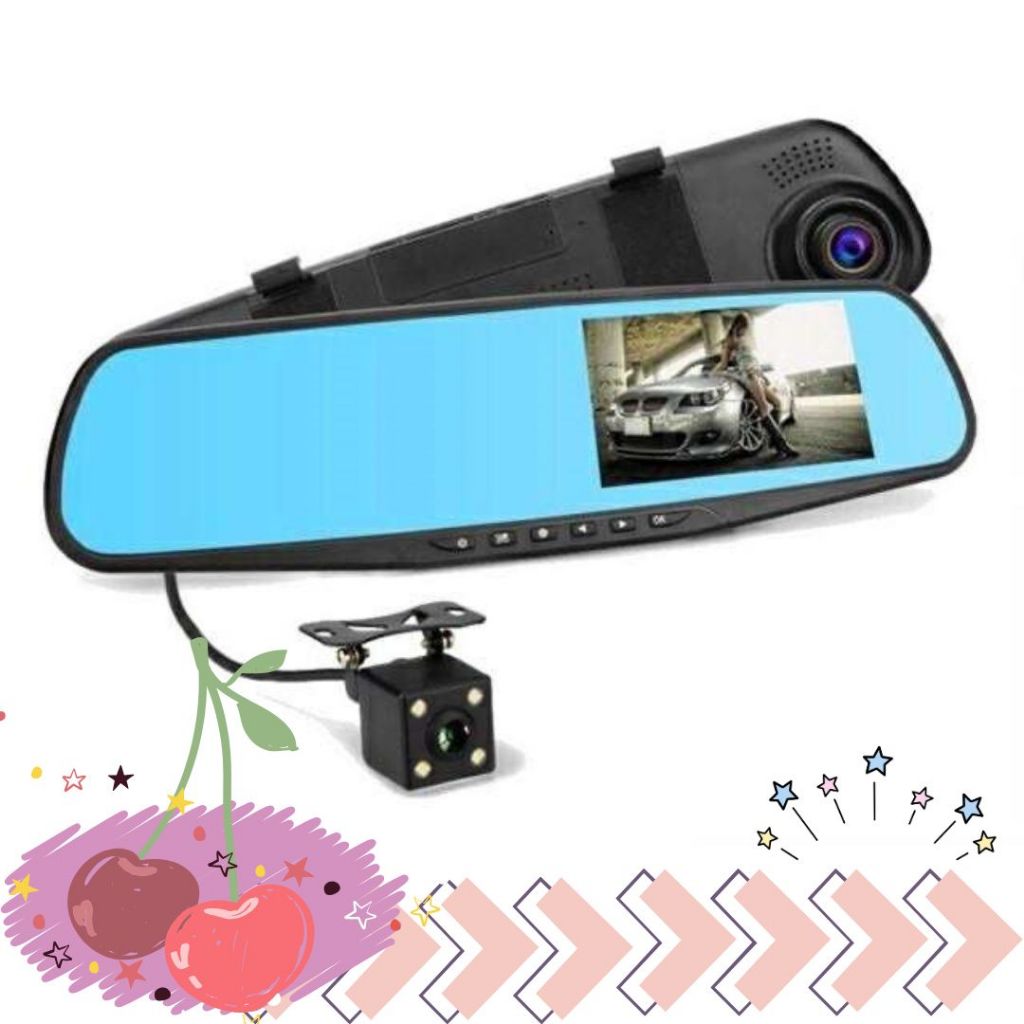 พร้อมส่งจากไทย AK47 FullHD 1080P Car camcorder กล้องติดรถยนต์ กล้องหน้ากล้องหลัง กระจกมองหลังในตัว ห