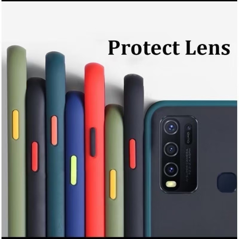 เคสขอบสี Vivo Y20 Y20A Y20S Y12A Y12S Y3S Y21 Y21T T1X Y33S Y33T Y11 Y12 Y15 Y17 Y22 Y22S Y35 Y95 Y93หลังด้าน เคสผิวด้าน