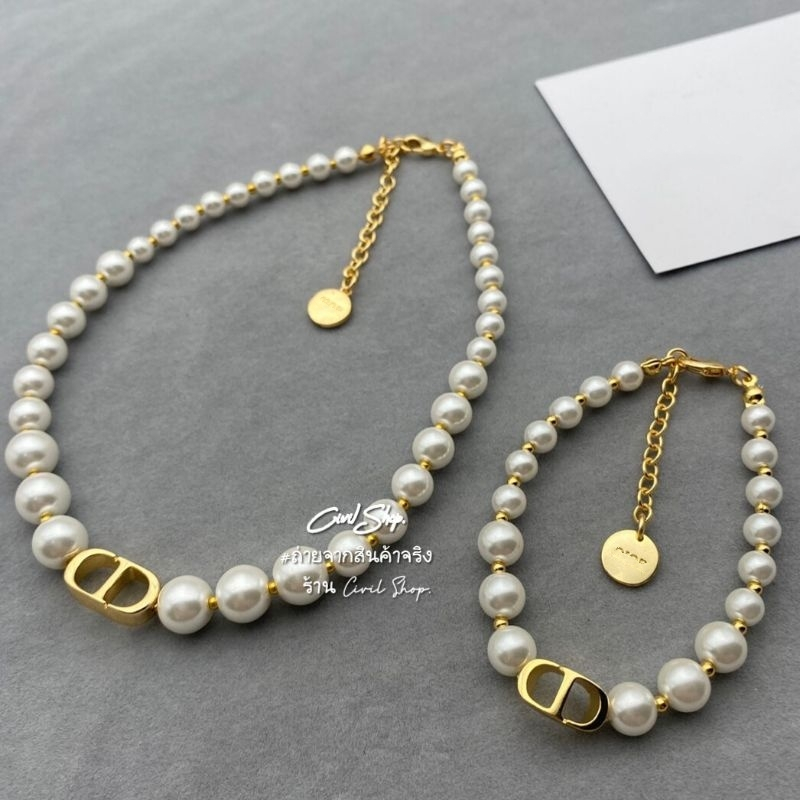 สร้อยมุก ตัวCและD งานออริ งานปั้ม (พร้อมส่งในไทย)