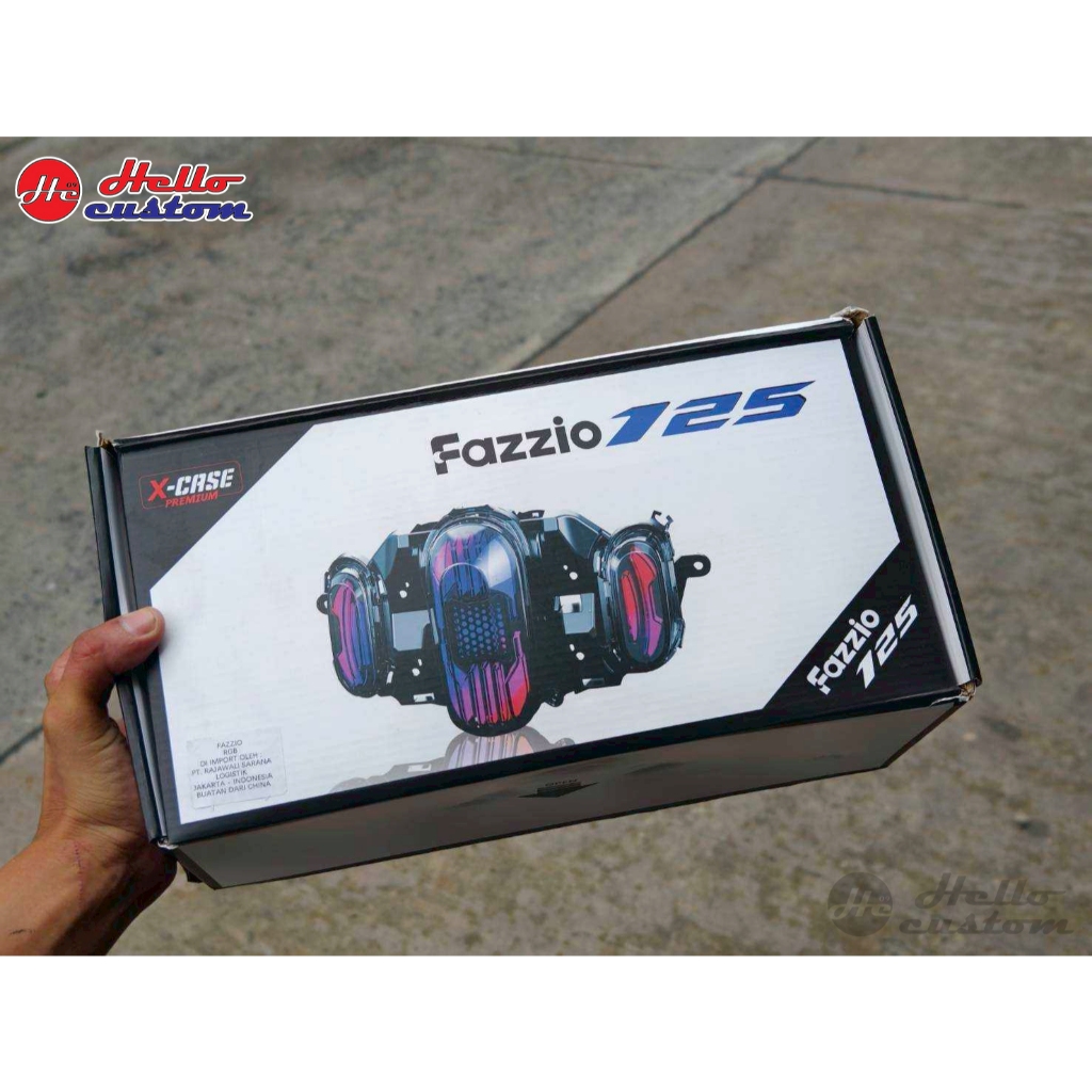 ไฟท้าย RGB Fazzio125 เปลี่ยนสีไฟได้ จากแอปพลิเคชัน ไฟแต่ง Xcase Fazzio 125