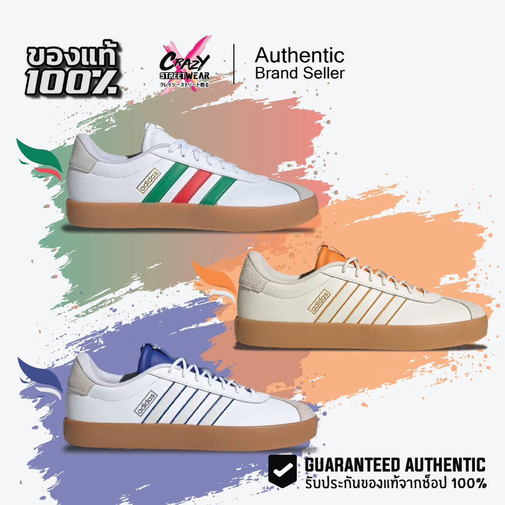 Adidas VL Court 3.0 ของแท้ 100% ( IF4466 / JP5298 / JP5299 ) ลิขสิทธิ์แท้ รองเท้าผู้ชาย รองเท้า