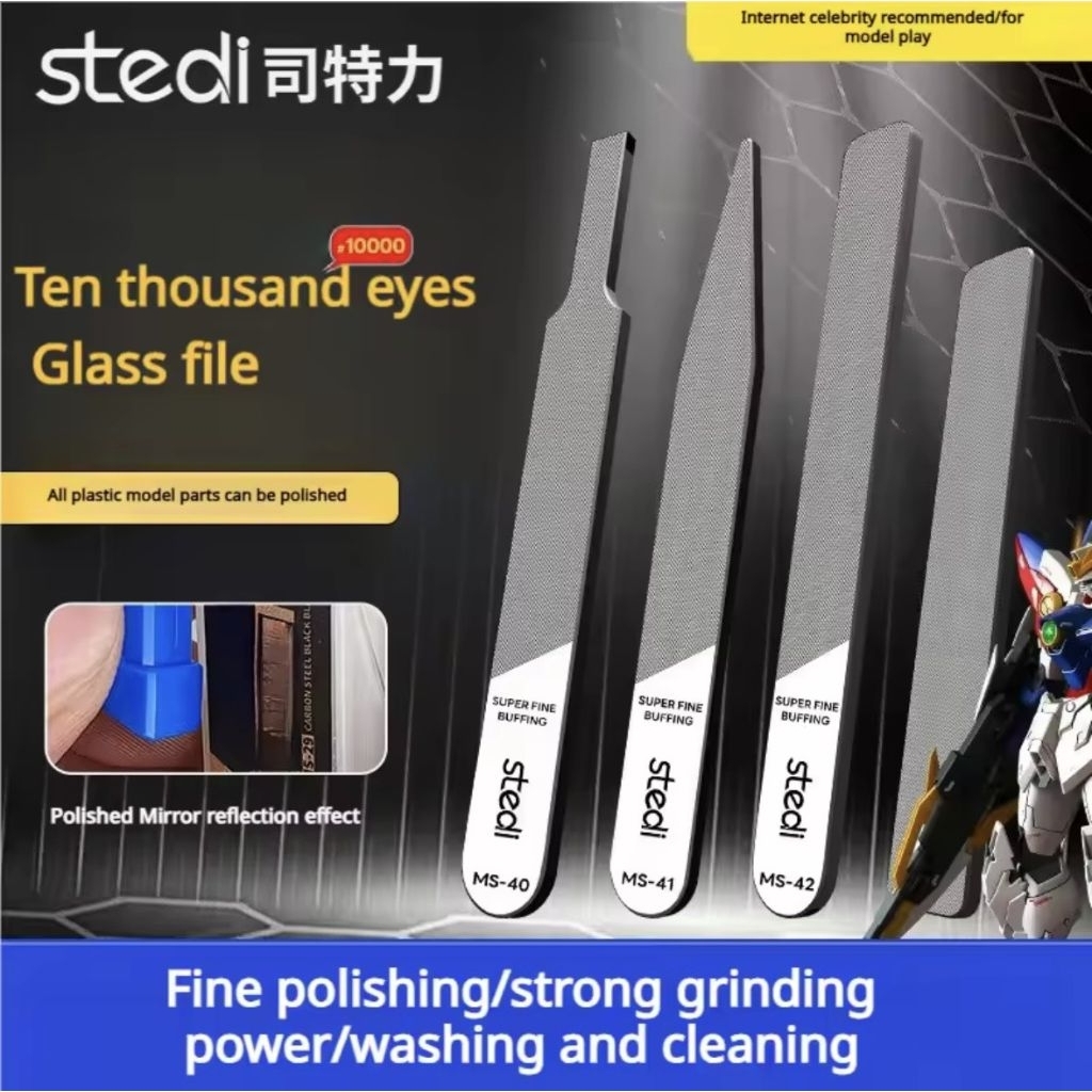Stedi Professional Model Polishing Tool for Gunpla Miniature Scale Kits Mirror Finish Washable