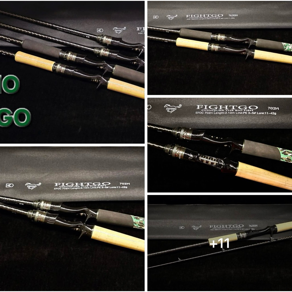 ASHINO FIGHTGO แถมสายรัดคันเบ็ดอย่างดี คันเบทอัดชะโด ตกหน้าดิน New 2025
