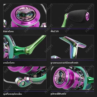 (COD)HAIYIชุดเครื่องมือตกปลา รุ่นใหม่ ฟรีเครื่องเลื่อยสีสปินเนอร์ แท่งตกปลา แท่งหลุยากา ลูกกลิ้ง ทั้งชุด ไหลลื่นสุดๆ