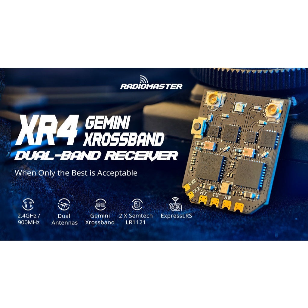 RadioMaster XR4 Gemini Xrossband Dual-Band ExpressLRS Receiver