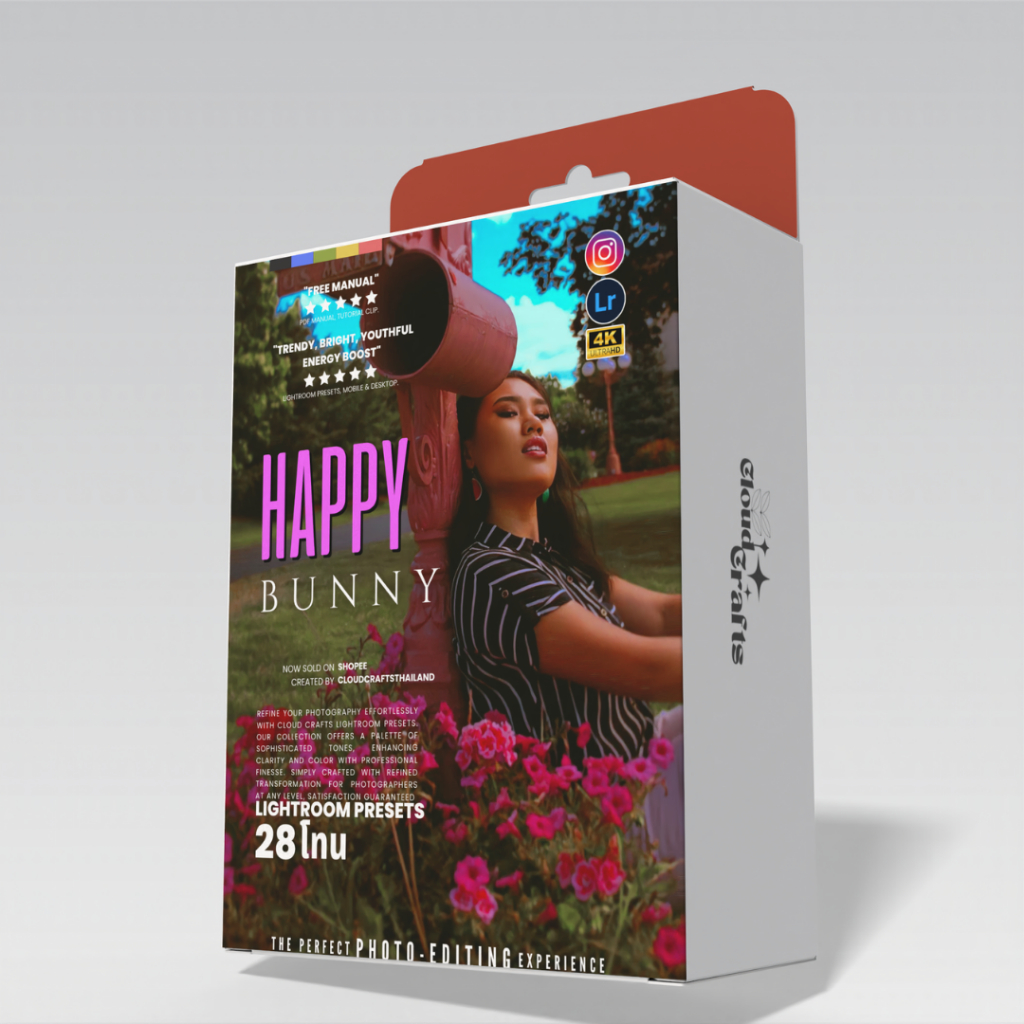 Happy Bunny | 28โทน | ฟิลเตอร์แต่งภาพพรีเมี่ยม | Lightroom | Pro-Grade Edits | Crafted By CloudCraft