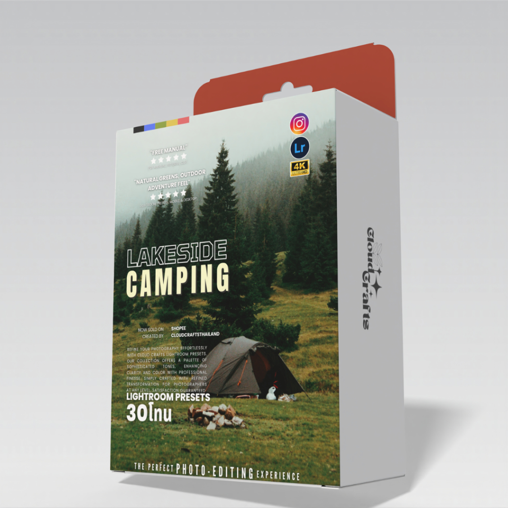 Lakeside Camping | 30โทน | ฟิลเตอร์แต่งภาพพรีเมี่ยม | Lightroom | Pro-Grade Edits | Crafted By Cloud