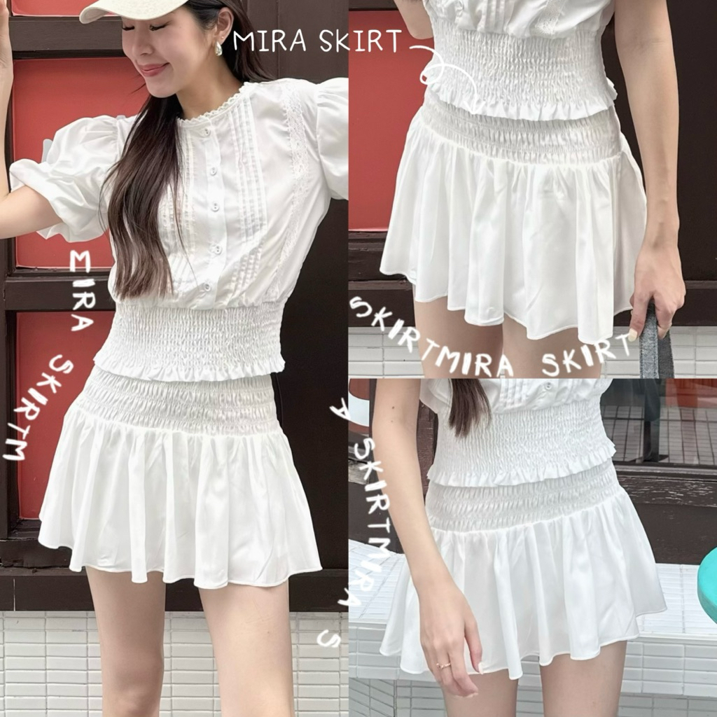 Mira skirt   สีขาว มีซับในเป็นกางเกงนะคะ