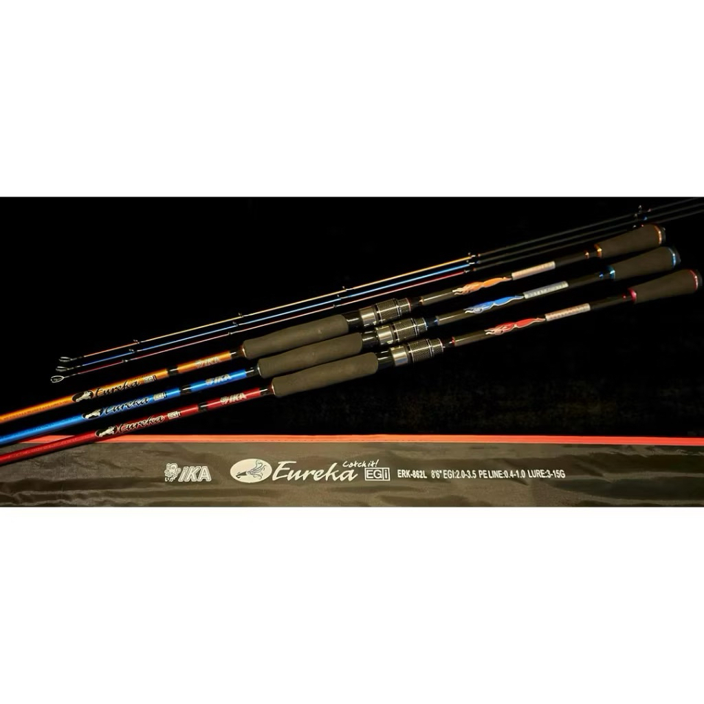 คันตกหมึก คันIKA Eureka EGi คันเบ็ดตกหมึก 8.6 ฟุต 2 ท่อนERK-862L EGi 2.0-3.5 PE Line 0.4-1.0Lure3-15