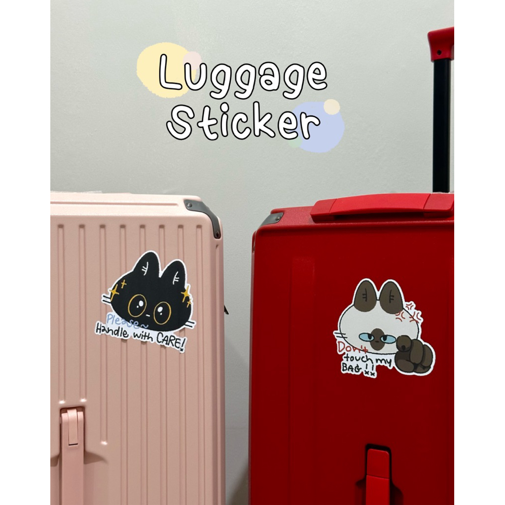 VILAN Luggage sticker สติกเกอร์ติดกระเป๋าเดินทาง ลายแมว