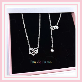 [พร้อมส่ง สินค้าแท้ 💯]สร้อยคอแพนโดร่า pandora Sparkling Infinity Heart Necklace
