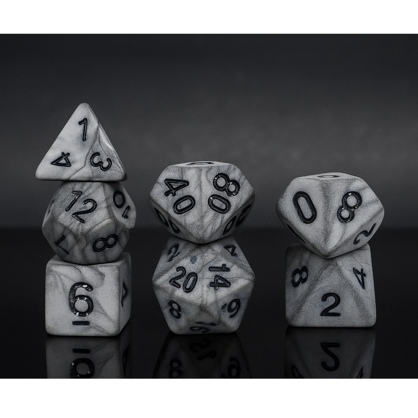Rock Dice Set of 7 | ลูกเต๋า Dice For DnD D&D MTG RPG TRPG เกมกระดาน บอร์ดเกม Game ไพ่ทาโรต์ Magic เมจิก