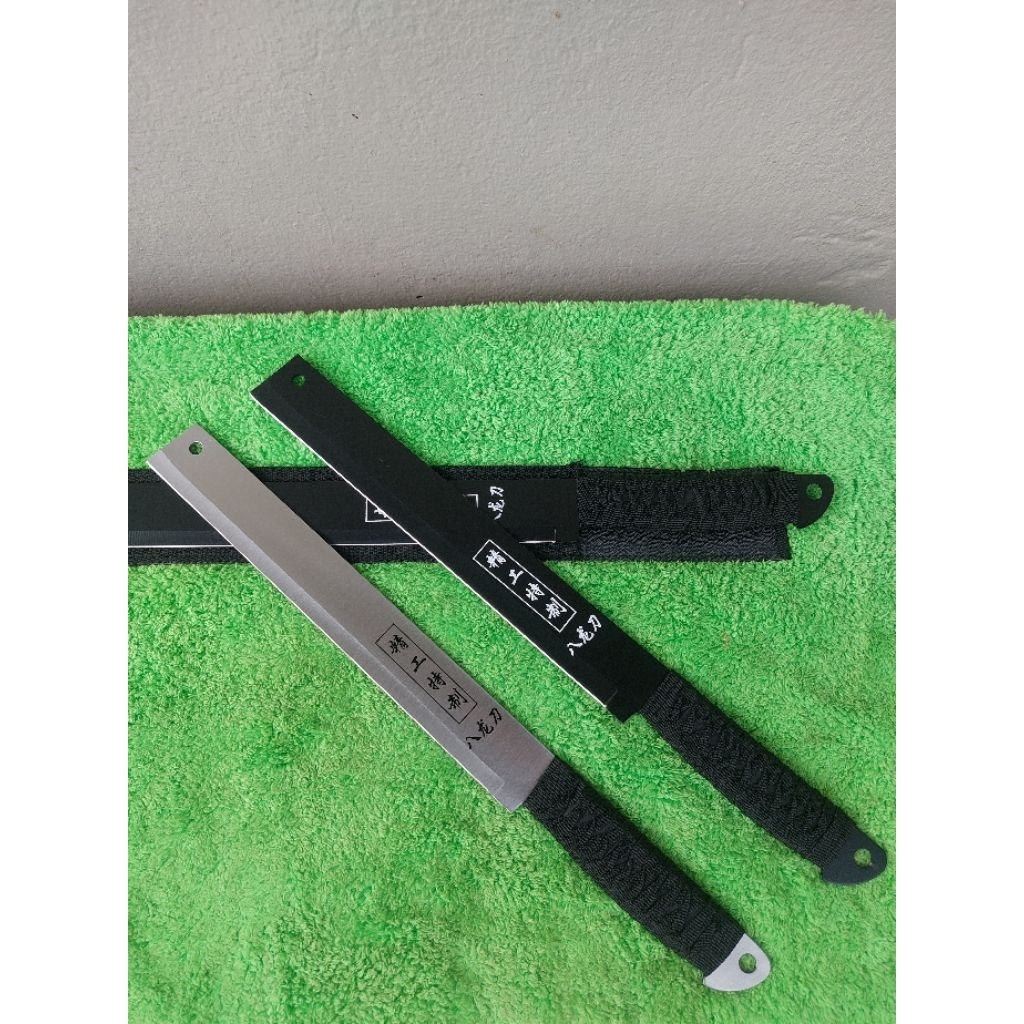 มีดสปาต้า หัวตัด สำหรับการเดินป่า แบบพกพา ยาว 47 cm พร้อมซองไนลอนสีดำ เหน็บเข็มขัดได้ พกพาสะดวกสบาย