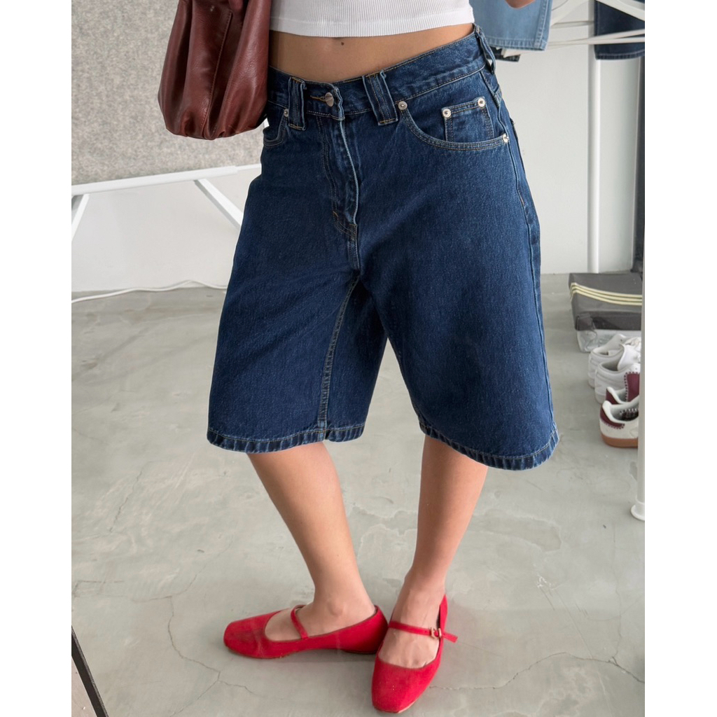 [ PAPADON’TCRY ] – JORT JEANS  กางเกงยีนส์ขาสั้นแบบ unisex สุดเท่