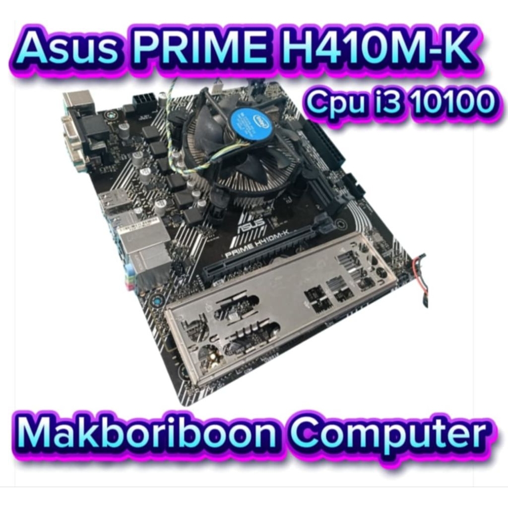 ชุดเมนบอร์ด Asus Prime H410M-K + Cpu i3 10100 (อ่านก่อนซื้อ)