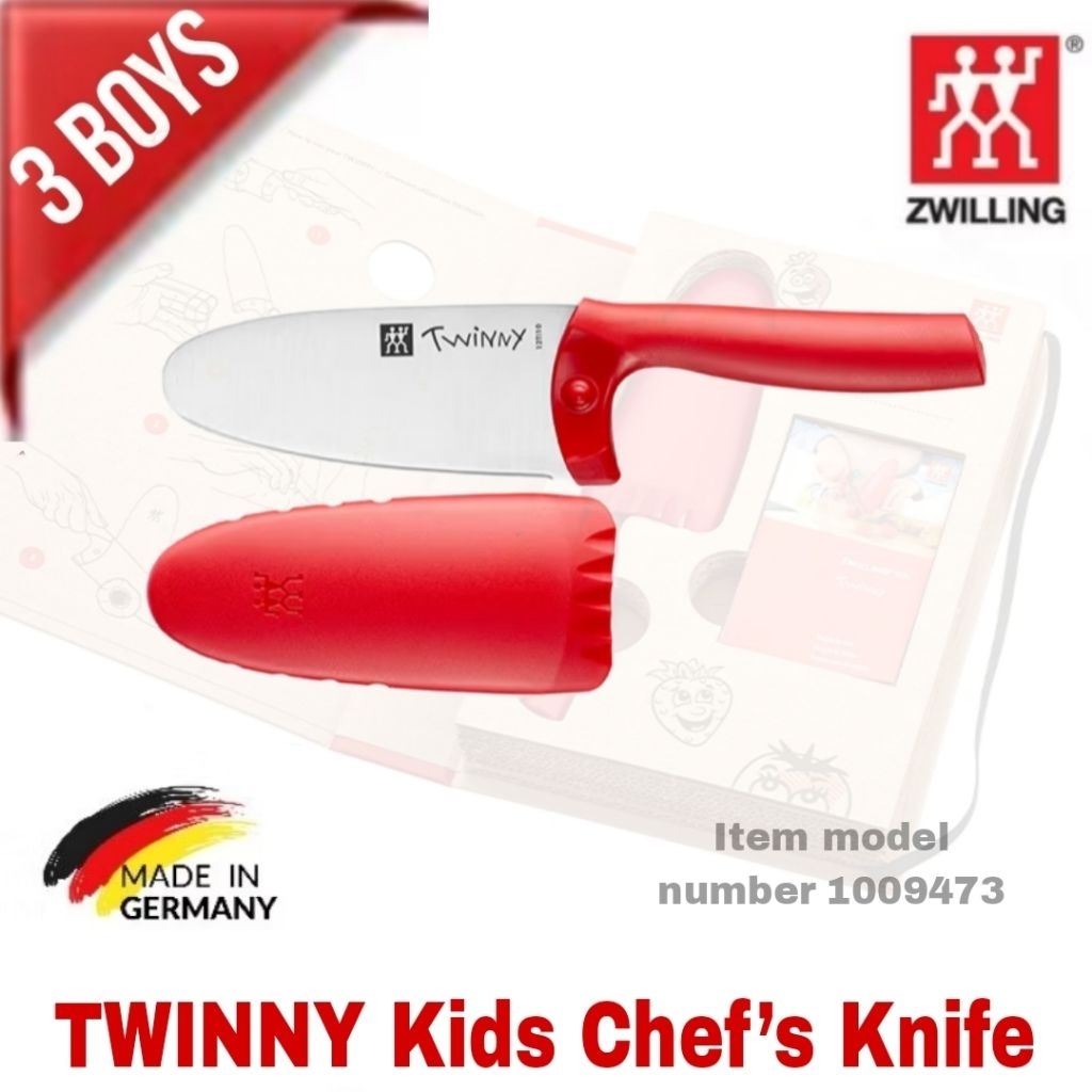 มีดทำครัว ZWILLING รุ่น TWINNY Kids Chef’s Knife - Red มีดที่ออกแบบสำหรับเด็กตั้งแต่ 3ขวบ ที่เริ่มเข้าครัว ของแท้