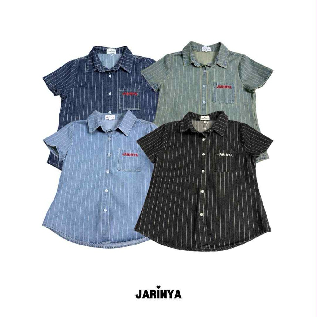 เสื้อเชิ้ตยีนส์ริ้ว JARINYA
