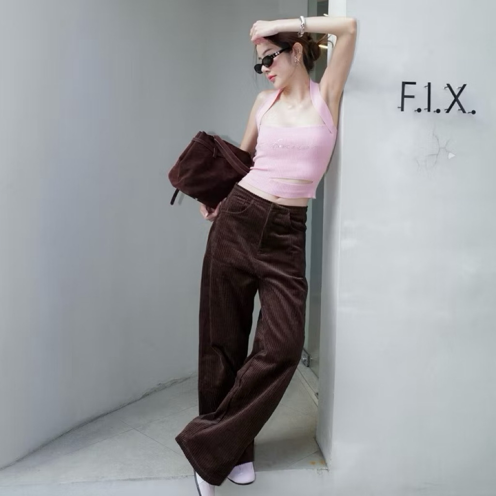 ส่งต่อกางเกงแบรนด์Amuse.bkk สีดาร์กบราวน์ XL used like new