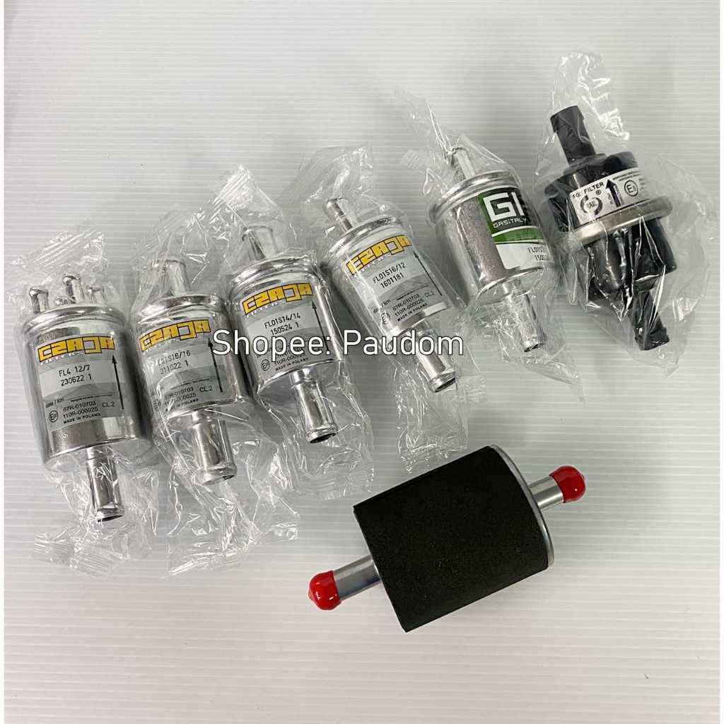 กรองแก๊ส GI , Rail ดำ Med , LPG / NGV ขนาด 12 , 14 mm มิล 1 ออก 1 ออก 4 กรองหัวฉีด กรองมิเนียม รถยนต