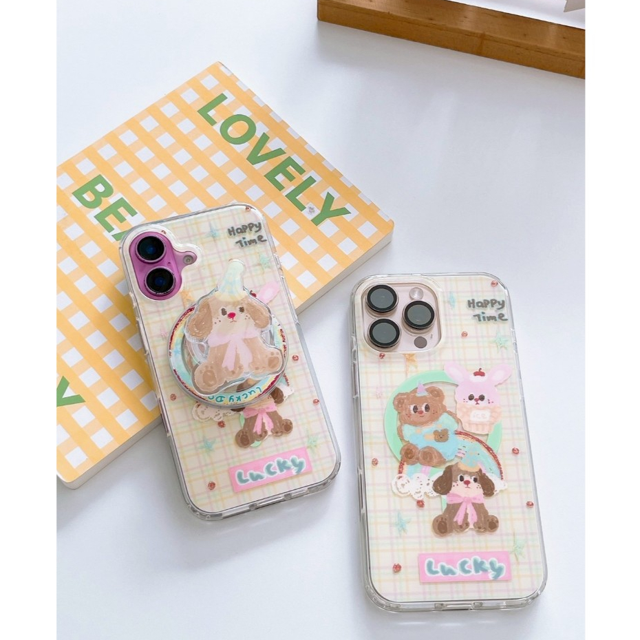 (16) พร้อมส่งจากไทย🐶หมาหมวกฟ้า+ไอริงแม่เหล็ก R1881 เคสไอโฟน ชาร์จไร้สาย สำหรับ Iphone 12-16Promax