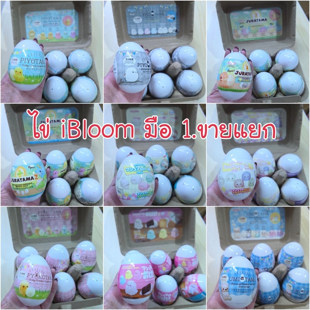 Squishy IBloom สกุชชี่ไข่สุ่มไอบูมขายเเยก ราคาต่อ1ฟอง มือ1ทุกชิ้นยังไม่เคยแกะ สุ่มเลือกลายไม่ได้ #ib