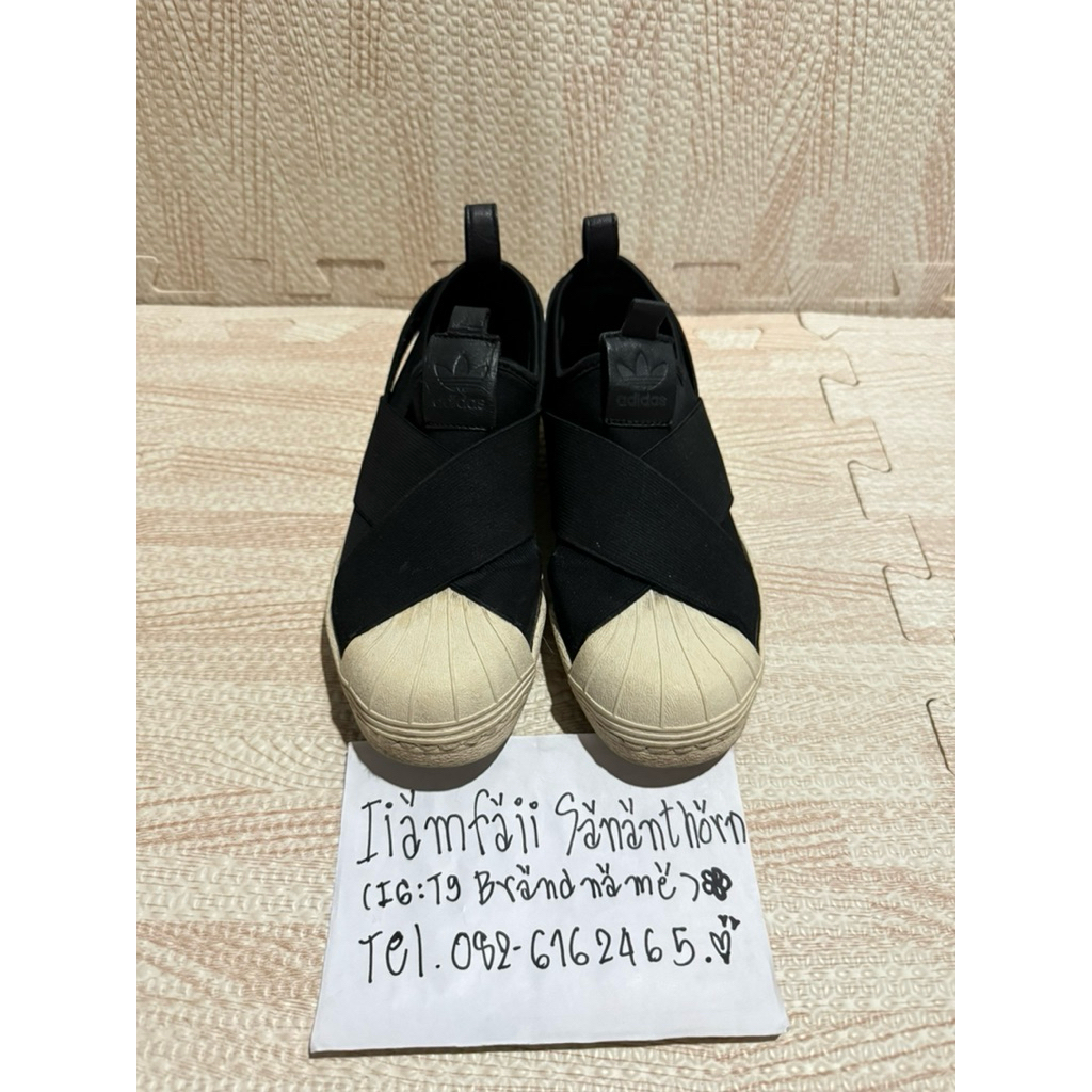 Used‼️Adidas Slip on Sz.4Uk/36.5/225Jp เหลือสีดำ🖤