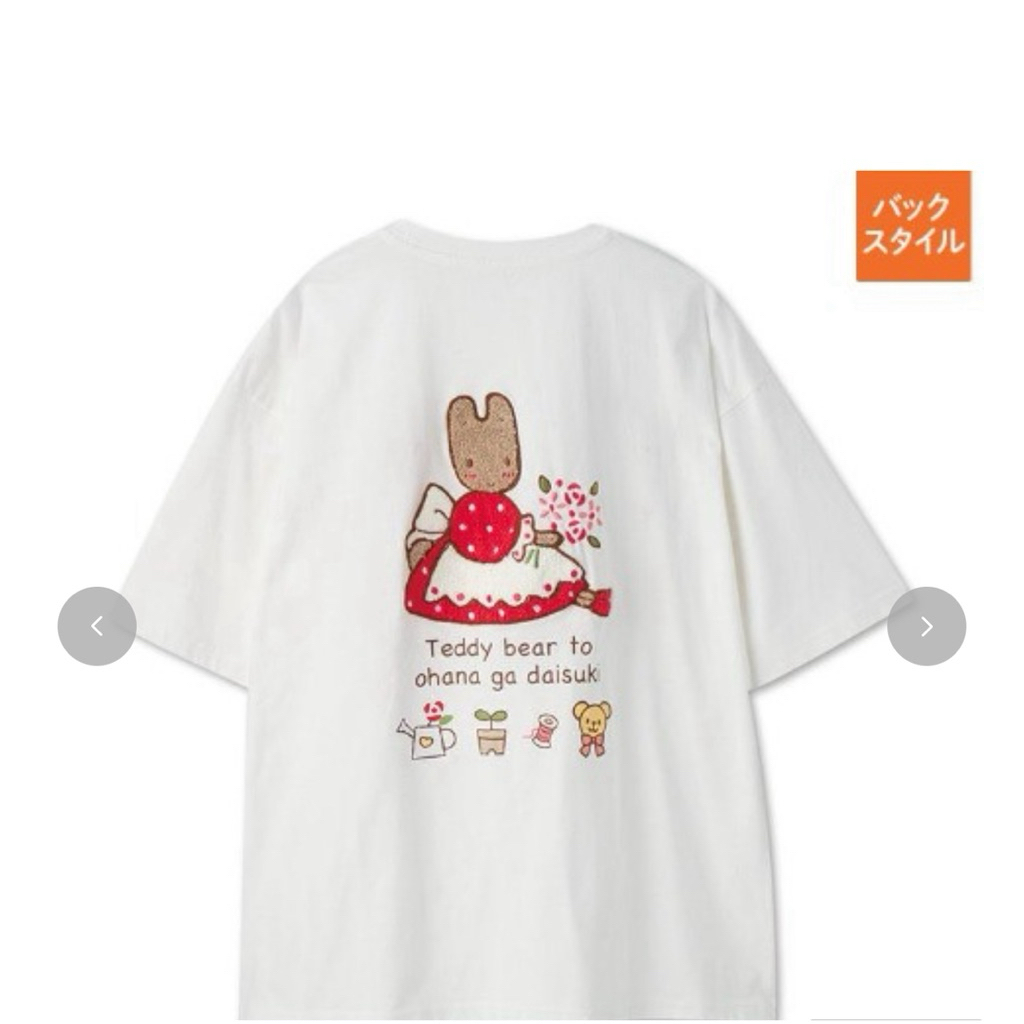 เสื้อยืด  marron cream งานปัก