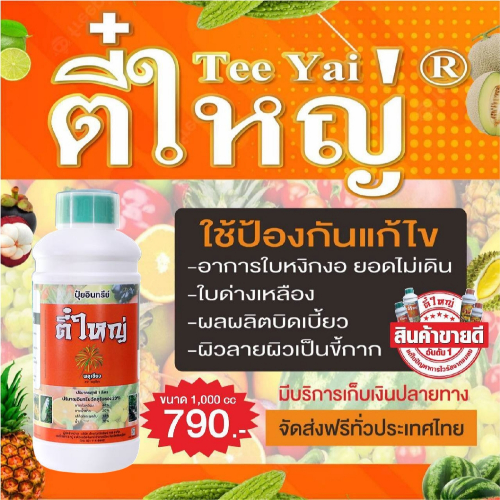 ตี๋ใหญ่กำจัดไวรัสเพลี้ยไฟไรแดง 1000 cc