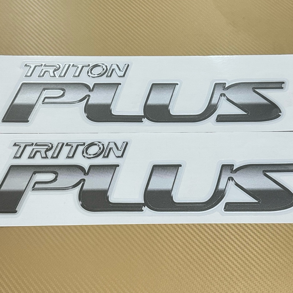 สติกเกอร์ TRITON PLUS ติดข้างท้ายกระบะ  มิตชูบิชิ ไทรทัน ปี 2015-2018 ราคาต่อคู่