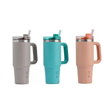 TORA แก้วน้ำสุญญากาศ พร้อมหลอดดูด รุ่น TCM3012H ความจุ 900 มล.