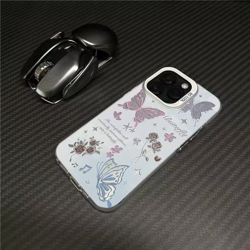 🔥ส่งจากไทย🔥ผีเสื้อ ดอกกุหลาบ การ์ตูน เคส for iPhone xr บอดี้ 16pro 15pro 14Pro เคสไอโฟน x body 13Pro 15Pro case - รูปที่ 6