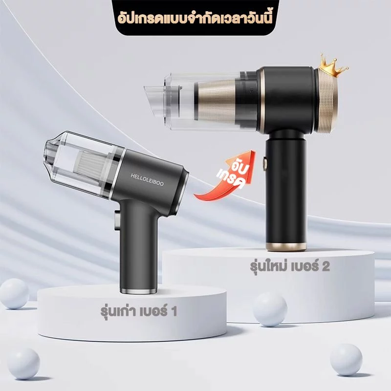 [รับประกัน 5 ปี] เครื่องดูดฝุ่นในรถ 99990kpa Wet&Dry สําหรับบ้าน/รถยนต์ 5IN1 เครื่องดูดฝุ่น เครื่องดูดฝุ่นไร้สาย thumbnail 3