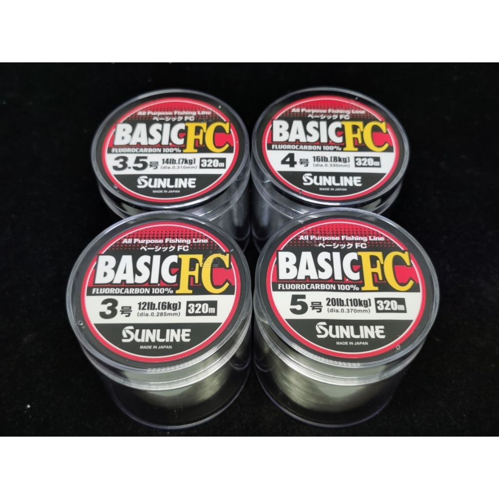 Sunline Basic FC Fluorocarbon 100% 320m fishing Line🇯🇵🇯🇵Made in Japan🇯🇵🇯🇵