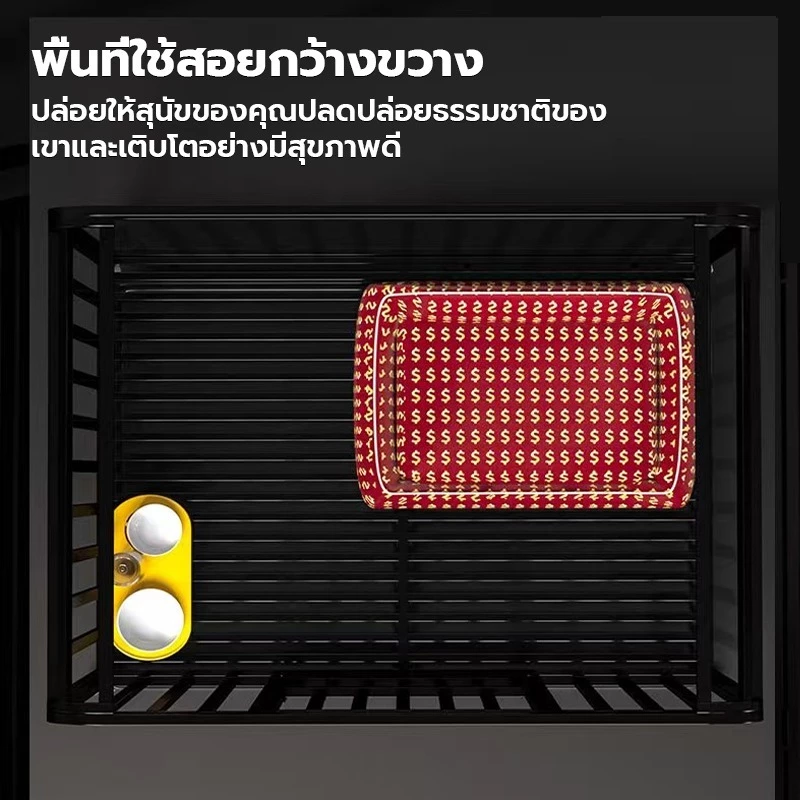 กรงสุนัข กรงสัตว์เลี้ยง สแตนเลส พับได้ thumbnail 9