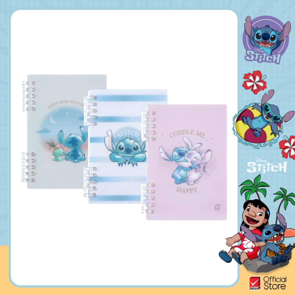 Elephant สมุดโน๊ต สมุดริมลวด A6 70G 50S Stitch คละลาย จำนวน 1 เล่ม