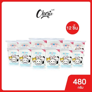 Haru - สำลีแผ่นแบบไม่รีดขอบ 40 กรัม ผลิตจากฝ้ายบริสุทธิ์ 100%