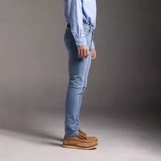 Jack Russel - Men Jeans กางเกงยีนส์ผู้ชาย ทรงกระบอกเล็ก - Klassik J-1106/LB Slim Fit Cargo Stretch Denim Light Blue