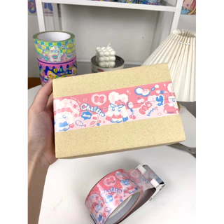 เทปปิดกล่อง (Natty.tape) เทปกาว OPP Tape เสียงเบา ลายน่ารัก 50หลา tape ติดกล่องพัสดุ แปะกล่อง ลาย Chillinday พร้อมส่ง
