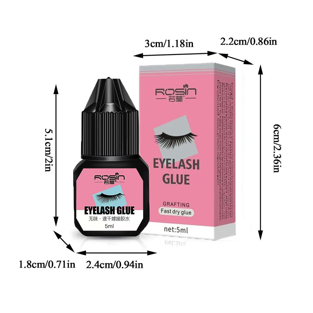 กาวติดขนตาปลอม 5ml กาวต่อขนตาแบบแห้งเร็ว กาวติดขนตาปลอม ไม่มีการระคายเคืองกันน้ำขนาด - รูปที่ 6