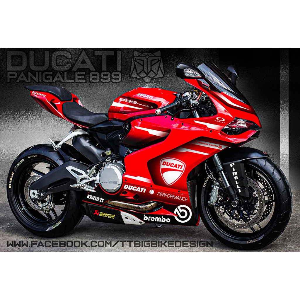 (Mr.AM) ชุดสติ๊กเกอร์ [เกรด Premium] Ducati 899 Panigale (DUCATI R)
