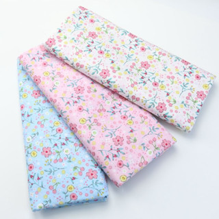 ผ้าคอตตอน 100% ลายดอก