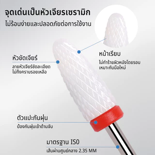 Nawoelite ตะไบเล็บ อุปกรณ์ทำเล็บ แต่งเล็บ หัวเจียรเล็บ อุปกรณ์แต่งเล็บครบชุด แบบเปลี่ยนหัวได้ หลายขนาด หลายแบบให้เลือก