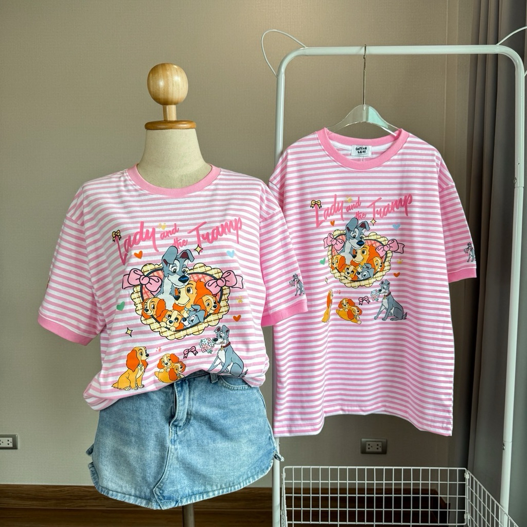 เสื้อยืดOversize(QottonLand)รวมลายริ้ว