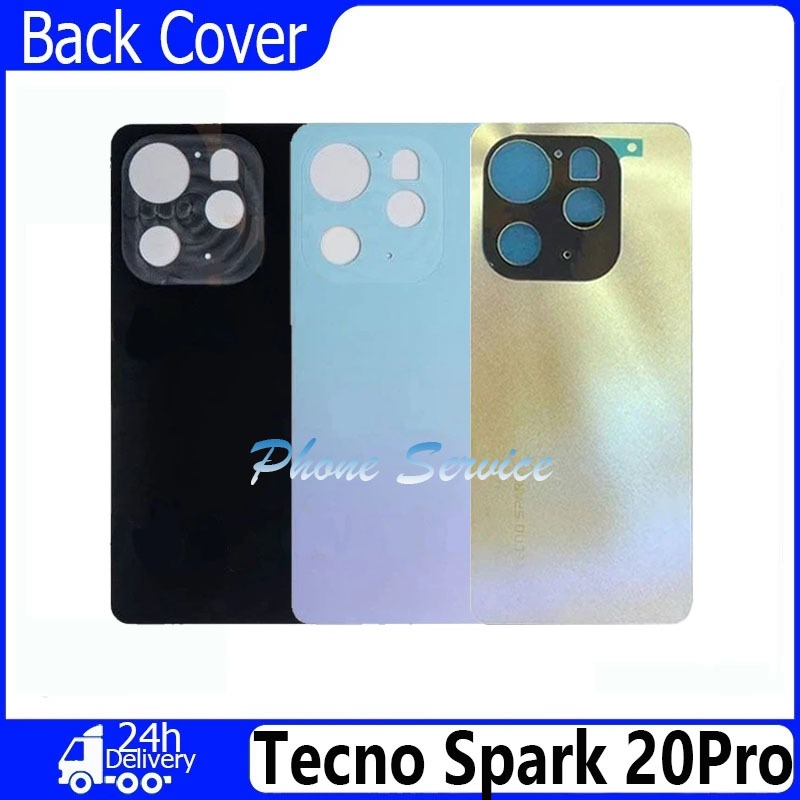 ฝาหลัง (back cover) กระจกด้านหลัง ไช้สำหรับ Tecno Spark 20 Pro ไม่มีเลนส์
